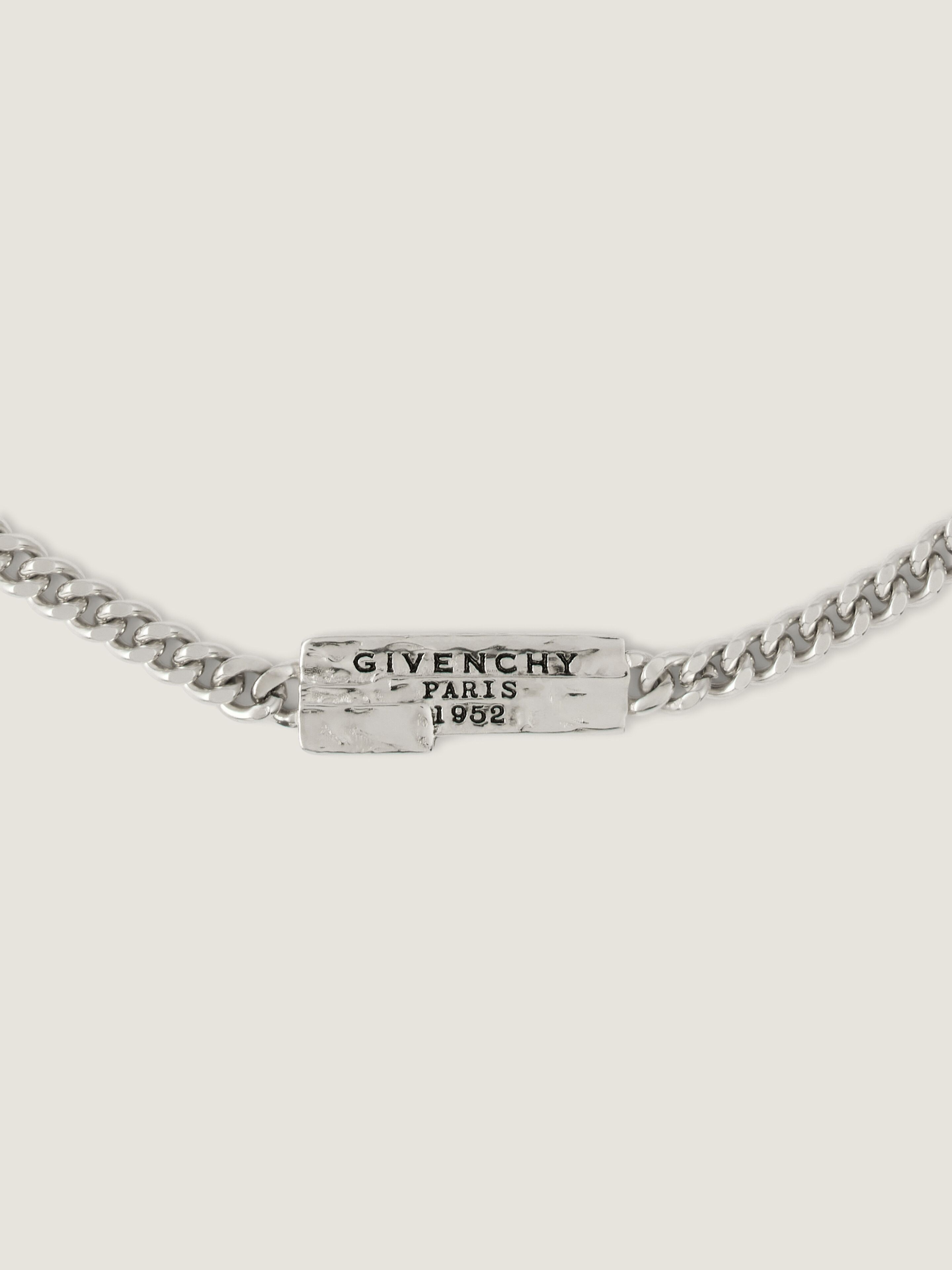 GIVENCHY Tape necklace in metal and enamel